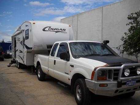 Caravan for sale WA Cougar Fifth Wheeler and F250