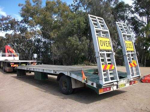 10m Long Single Axle Plant Trailer for sale NSW 
