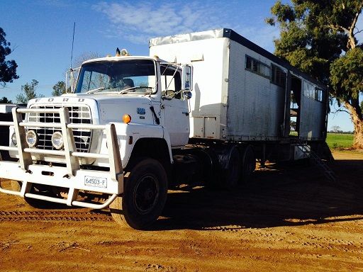 Ford Truck and 16 horse Frueha Semi Horse Transport Trailer for sale Vic